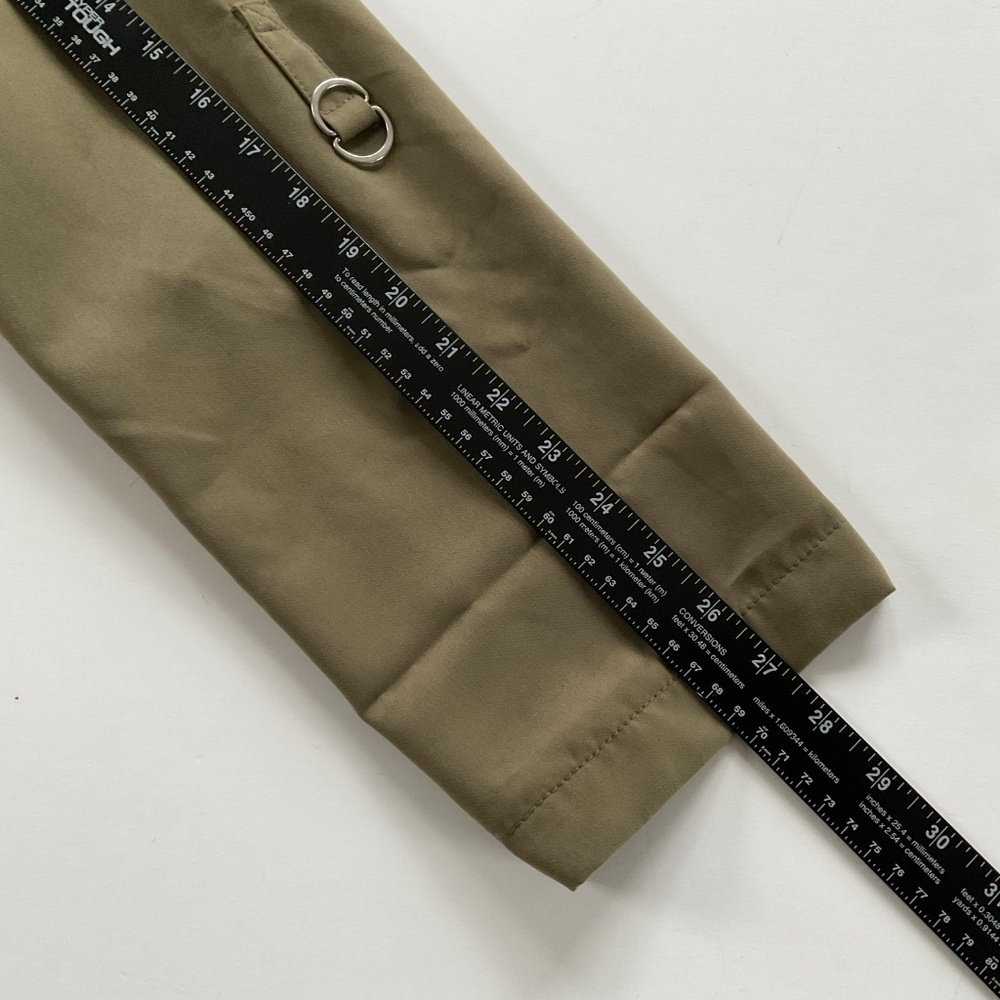 Stradivarius Womens Waterfall Collar Jacket Sz S Olive Green Lightweight Utility - Picture 6 of 11